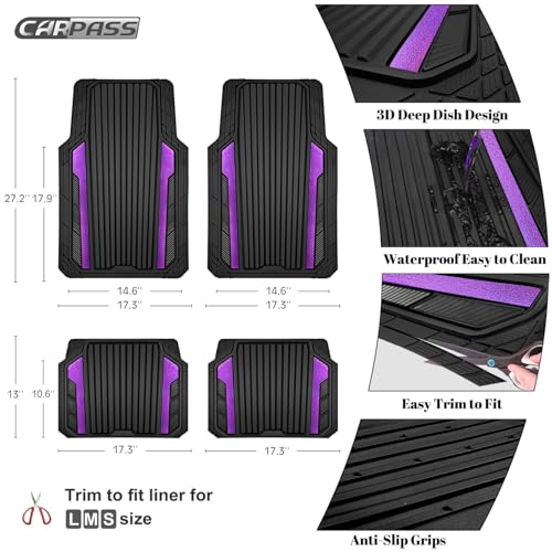 Heavy Duty Rubber Car Mats Metallic