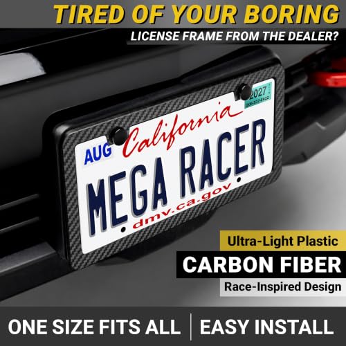 Weatherproof Thin License Plate Frames