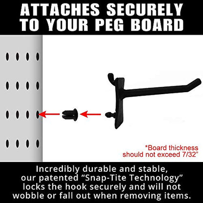 PegPro® 2" Hooks Kit for Standard “Wood Fiber” pegboard (24 Count)