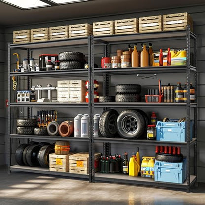 Metal Shelving with Particle Board