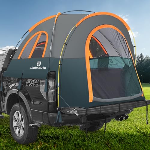 Truck Bed Tent 6.4' ~ 6.7' Easy Set Up Umburato Pickup Truck Tents for Camping