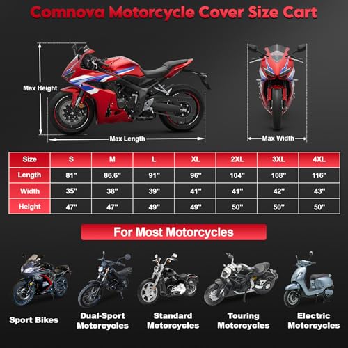 Comnova Motorcycle Cover 96 Inch