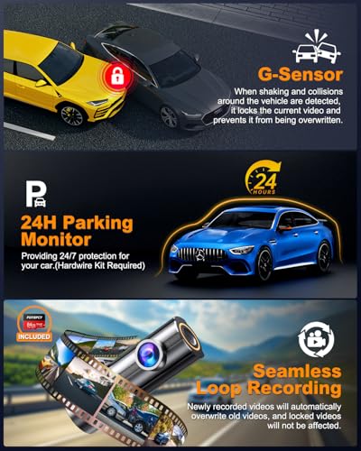 Dash Cam Front and Rear 4K