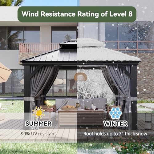 10' X 12' Hardtop Gazebo with Drainage