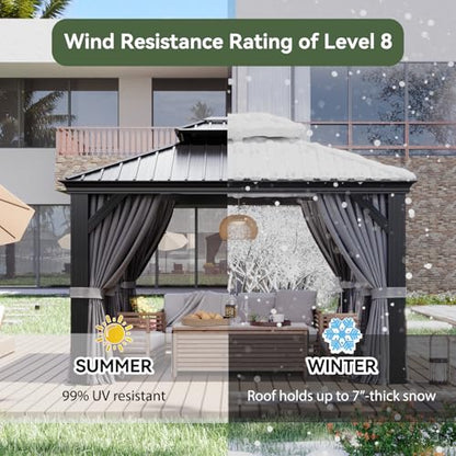 10' X 12' Hardtop Gazebo with Drainage