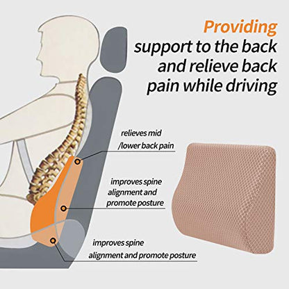 Memory Foam Lumbar Support Pillow for Car