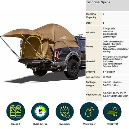 Full Size Truck Bed Tent 8.0'