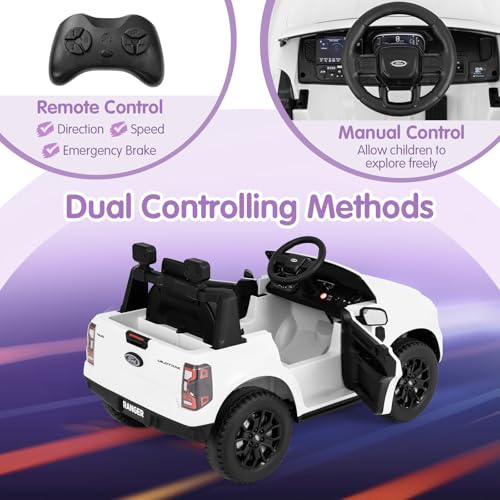 Ride On Car 12V Licensed Ford Ranger Electric Vehicle for Kids