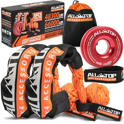 Synthetic Soft Shackle & Recovery Ring Kit