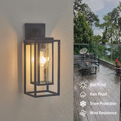 18" Outdoor Wall Light Fixtures Waterproofed Exterior Lantern W (2 Count)