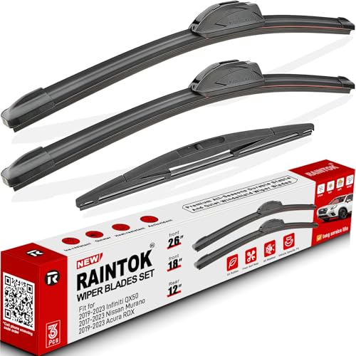 3 Pack Windshield Wiper Blades Replacement for Nissan Murano 2017