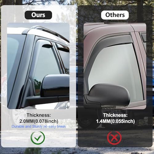 Vent Window Visors for Jeep Compass 2017