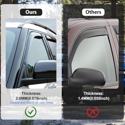 Vent Window Visors for Jeep Compass 2017
