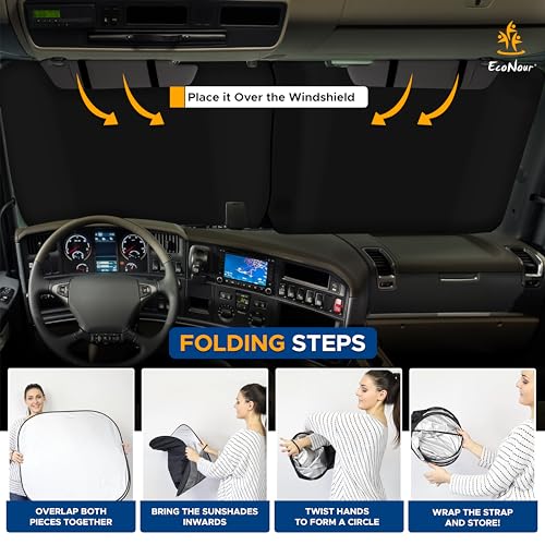 2 Piece Foldable RV Windshield Sun Shade