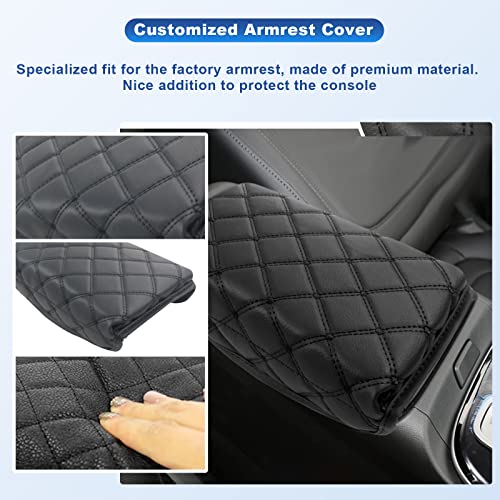 Center Console Cover for 2022 2023 2024 Santa Cruz Pickup Truck Armrest Cover Console Pad Armrest Seat Box Cover Leather Protector 2022 2023 2024 Santa Cruz Car Interior Accessories