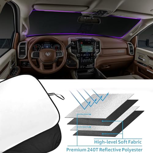 Foldable Front Windshield Sunshade Fit for Dodge RAM 2500 3500 2010