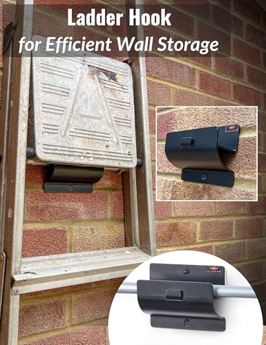 Ladder Hook Black Heavy Duty Garage Wall Hanger