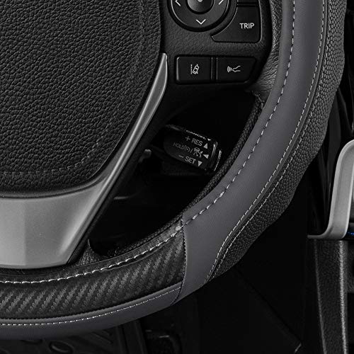 UltraSport Gray Carbon Fiber Steering Wheel Cover