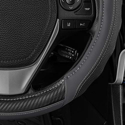 UltraSport Gray Carbon Fiber Steering Wheel Cover