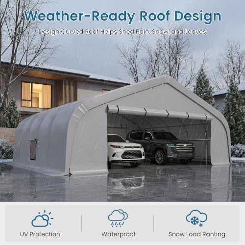 20x20 Reinforced Heavy Duty Carport