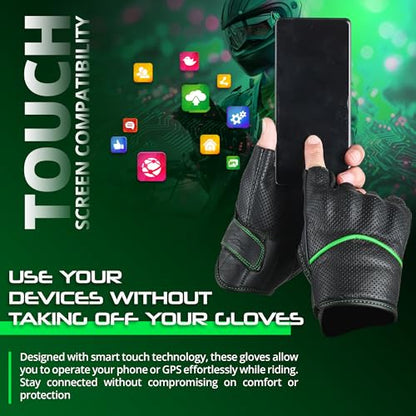 Motorcycle Gloves Men's Leather Motorbike Gloves Touchscreen Function