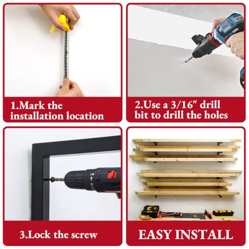 Lumber Storage Rack Wall Mounted (4 Count)