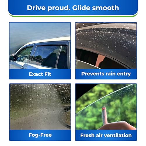 Window Visors Compatible with Nissan Leaf 2010 (4 Count)