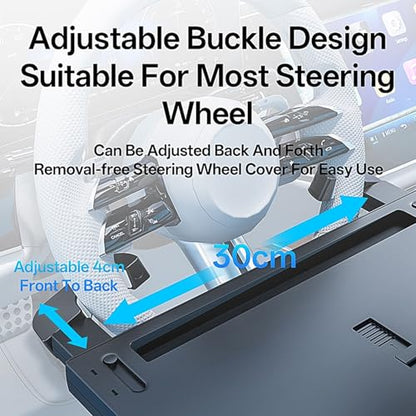 Steering Wheel Tray Desk with Expandable Trays