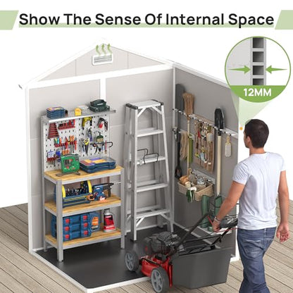 Resin Outdoor Storage Shed with Floor