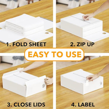 9 Pack Bed Sheet Organizers and Storage (9 Count)