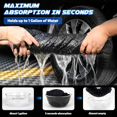 2 Pack 1200 GSM Car Drying Towels