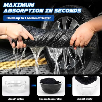 2 Pack 1200 GSM Car Drying Towels