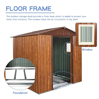 6x6 FT Outdoor Storage Shed