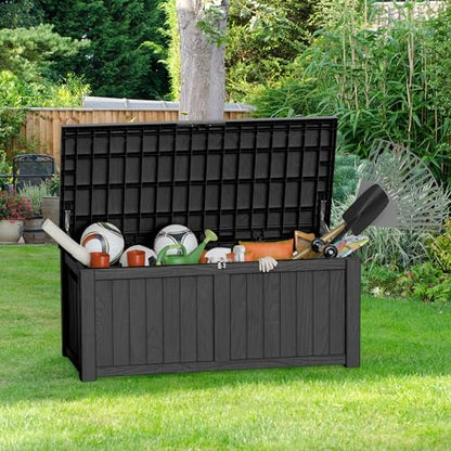 150 Gallon Outdoor Storage Box Patio Deck Box Waterproof