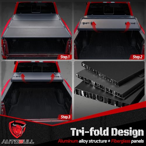 Hard Top Tri Fold tonneau Cover Compatible with 2022
