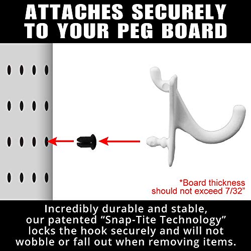 PegPro® J Hooks Kit for Standard “Wood Fiber” pegboard (24 Count)