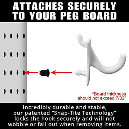PegPro® J Hooks Kit for Standard “Wood Fiber” pegboard (24 Count)