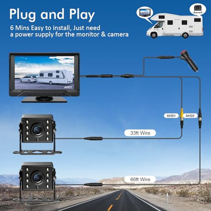 Dual RV Backup Camera System