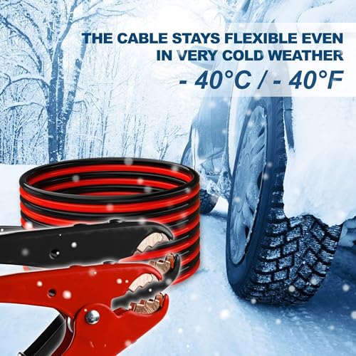 All Copper 4 Gauge 20 Feet Jumper Cables (20 Foot)