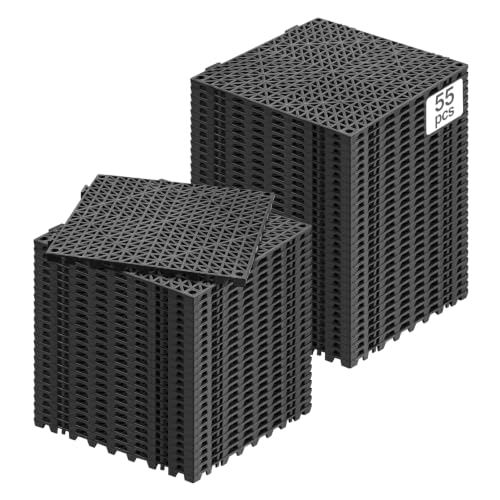 Interlocking Tile 55PCS Black
