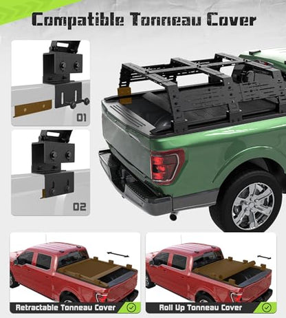 Truck Bed Rack Adjustable Height 16.7"