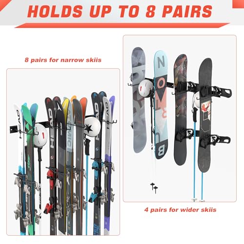 Wall Mounted Ski Rack