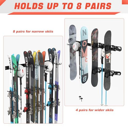 Wall Mounted Ski Rack
