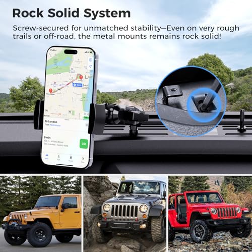 Metal Phone Mount for Jeep Wrangler JL JLU &Gladiator JT 2018