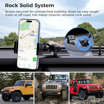 Metal Phone Mount for Jeep Wrangler JL JLU &Gladiator JT 2018