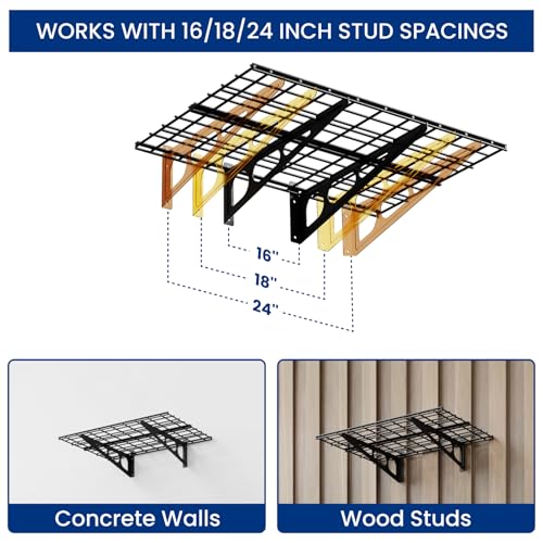 2 Pack Garage Shelving with Hooks (2 Count)