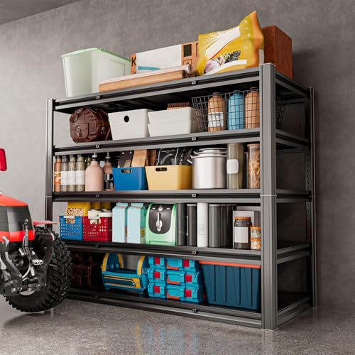 5 Tier 60" W x 24" D x 72" H Garage Shelving Units 3000LBS Shelves Garage Heavy Duty Metal Shelf Unit Adjustable Basement Industrial Storage Racks