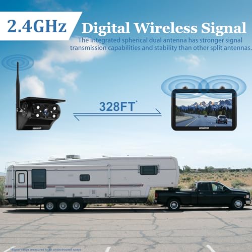 VK7 Magnetic Solar Wireless Backup Camera