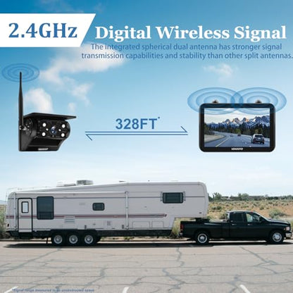 VK7 Magnetic Solar Wireless Backup Camera