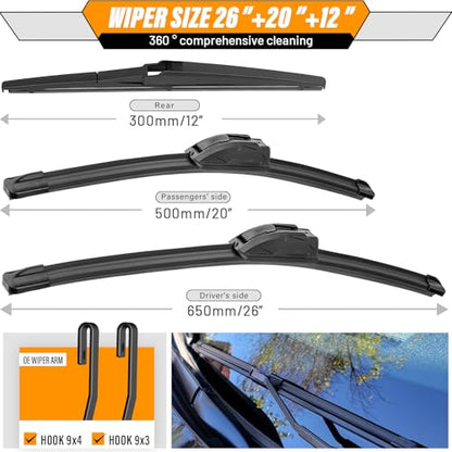 Windshield Wiper Blade Replacement for Toyota Highlander 2008